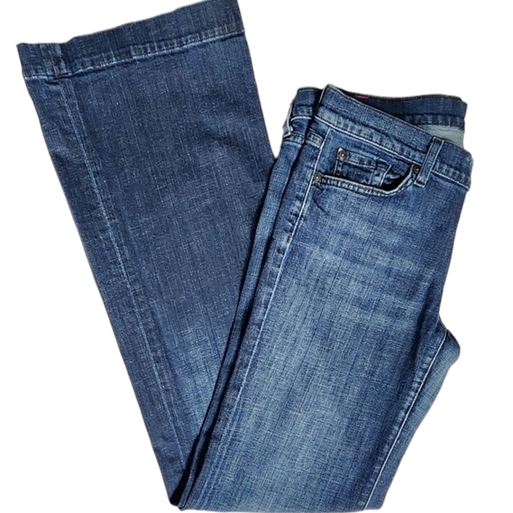 7 For All Mankind Denim - 7FAMK 7 For All Mankind Classic Dojo Flare Size 30 - Inseam 34 - Front Rise 8"
